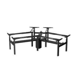 3 person adjustable standing desk frame 