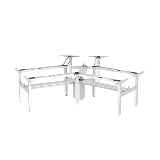 3 person adjustable standing desk frame 