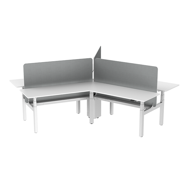 3 person adjustable standing desk frame 